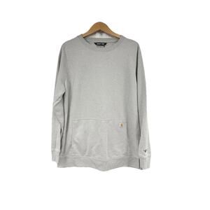 Carhartt FORCE RELAXED FIT LIGHTWEIGHT SWEATSHIRT Light Gray Grey Women’s L
